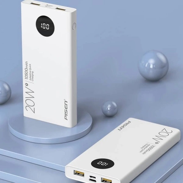 Pin sạc dự phòng Pisen 10.500 mAh 20W QUICK PowerU LED Ultra Pin sạc dự phòng Pisen 10.500 mAh 20W QUICK PowerU LED Ultra