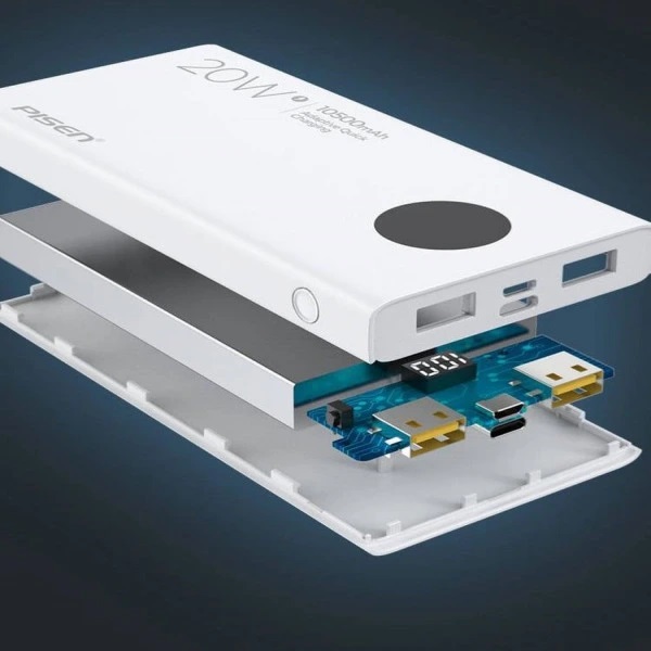 Pin sạc dự phòng Pisen 10.500 mAh 20W QUICK PowerU LED Ultra Pin sạc dự phòng Pisen 10.500 mAh 20W QUICK PowerU LED Ultra