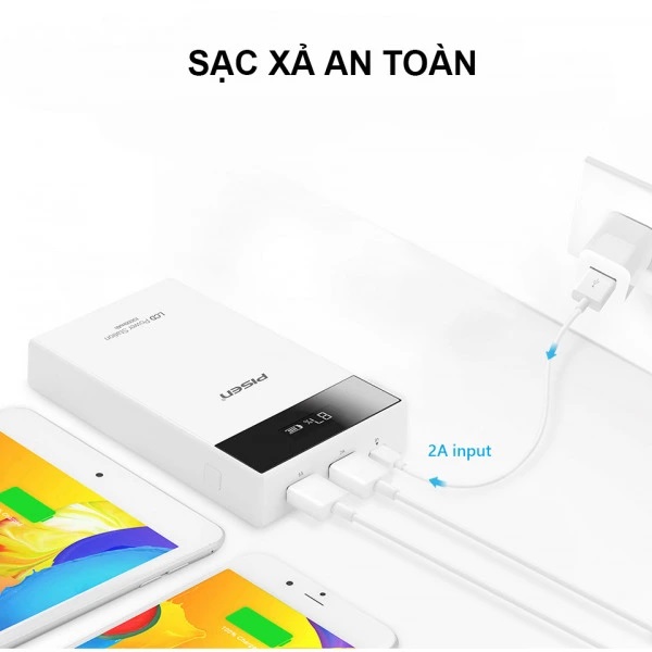 Pin sạc dự phòng Pisen 10.000 mAh LCD Power Station Pin sạc dự phòng Pisen 10.000 mAh LCD Power Station