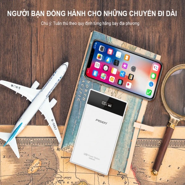 Pin sạc dự phòng Pisen 10.000 mAh LCD Power Station Pin sạc dự phòng Pisen 10.000 mAh LCD Power Station